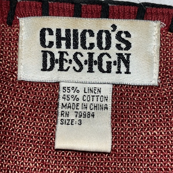 Chico’s design women’s zipper sweater cardigan southwestern design size 3 - Picture 3 of 14